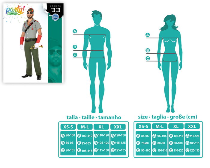Disfraz Militar Legionario Hombre Adulto XL Verde