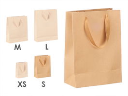 PINCELLO Bolsa Papel Kraft Lisa Pequeña 28 x 20 cm Marrón (Set de 48)