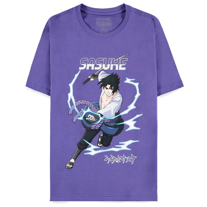 DIFUZED Camiseta Sasuke Naruto Shippuden Talla S 100% Algodón