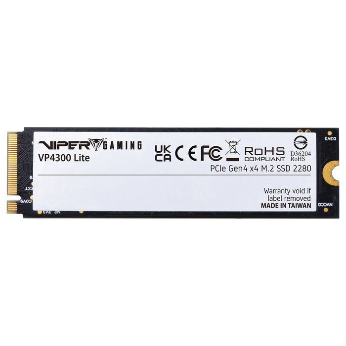 Patriot VP4300 Lite 4TB SSD M.2 PCIe 4.0 x4 NVMe 2.0 2280 Velocidad de Lectura 7400 MB/s Velocidad de Escritura 6000 MB/s