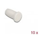 DeLOCK 86846 Capuchón de protección contra el polvo para conectores de 1,25 mm, 10 piezas, Blanco