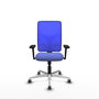 PIQUERAS Y CRESPO Silla de oficina Motilla con mecanismo Sincro, Azul claro y Azul
