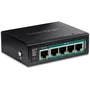 Trendnet TI-B541 Switch No Administrado Gigabit Ethernet de 5 Puertos con Energía sobre Ethernet (PoE/PoE+), Montaje en Pared/IP30, Color Negro