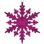 Adorno Navideño Krist+ Fucsia Plástico Purpurina Copos de nieve 15 x 15 x 0,2 cm (24 Unidades)