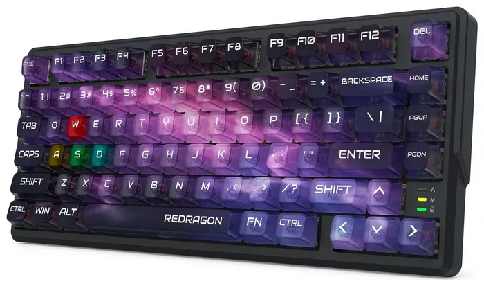 Redragon Bartlett Magnetic K767-WL-M Amethyst Teclado Mecánico Inalámbrico Layout Polaco QWERTY