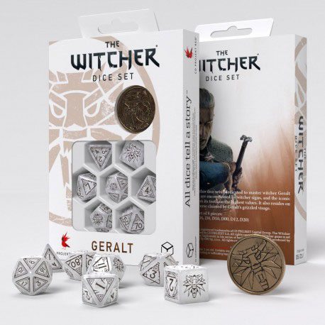 The Witcher Pack de Dados Geralt The White Wolf (7)