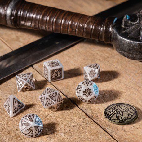 The Witcher Pack de Dados Geralt The White Wolf (7)