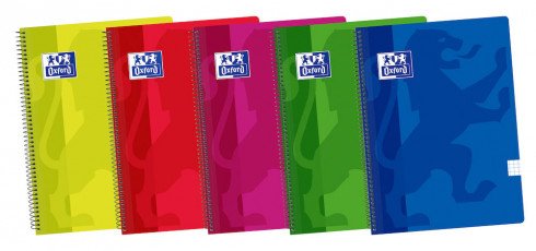 OXFORD Bloc School Classic tapa PP Fº 80h Cuadriculado 5x5 90g Surtido (Set de 5) OXFORD Bloc School Classic tapa PP Fº 80h Cuadriculado 5x5 90g Surtido (Set de 5)