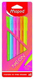 Maped Rotuladores de Fibra Graph Peps Neon 0.4mm Set de 12