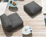 DKD Home Decor Pouf Terraza y Jardín Beige 87 x 32 x 87 cm