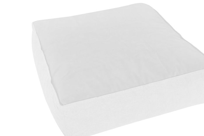 DKD Home Decor Pouf Terraza y Jardín Beige 87 x 32 x 87 cm