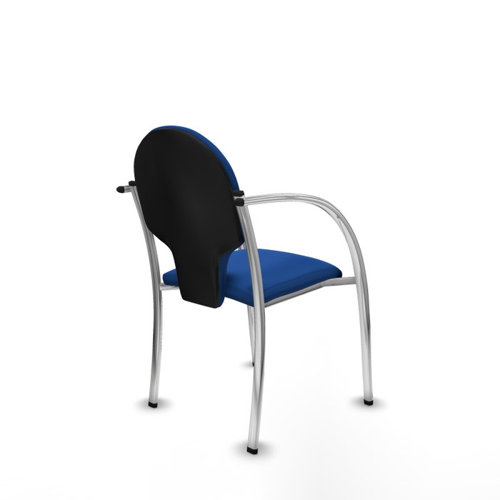 PIQUERAS Y CRESPO Silla Hellín Azul con Brazos Fijos y Respaldo Fijo