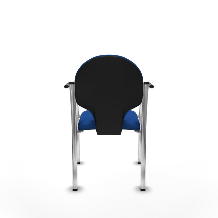 PIQUERAS Y CRESPO Silla Hellín Azul con Brazos Fijos y Respaldo Fijo