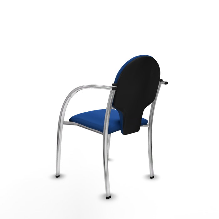 PIQUERAS Y CRESPO Silla Hellín Azul con Brazos Fijos y Respaldo Fijo