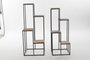 DKD Home Decor Repisa Moderno Wood furni26 Negro Natural 40 x 100 x 40 cm Set de 2