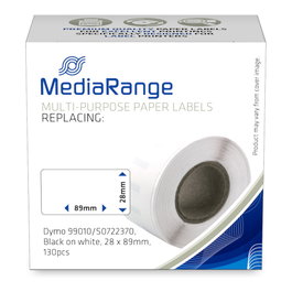 MEDIARANGE Rollos de etiquetas 29,0 x 89,0 mm para DYMO 99010/S0722370