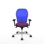 PIQUERAS Y CRESPO Silla de oficina Jorquera con mecanismo Sincro, Morado y Azul