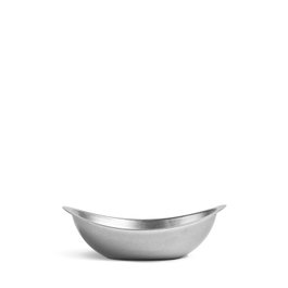 Viejo Valle Bol Oval Vintage de Acero Inoxidable para Vajilla, Forma Ovalada 16x11x5 cm, Estilo Retro (Set de 6)