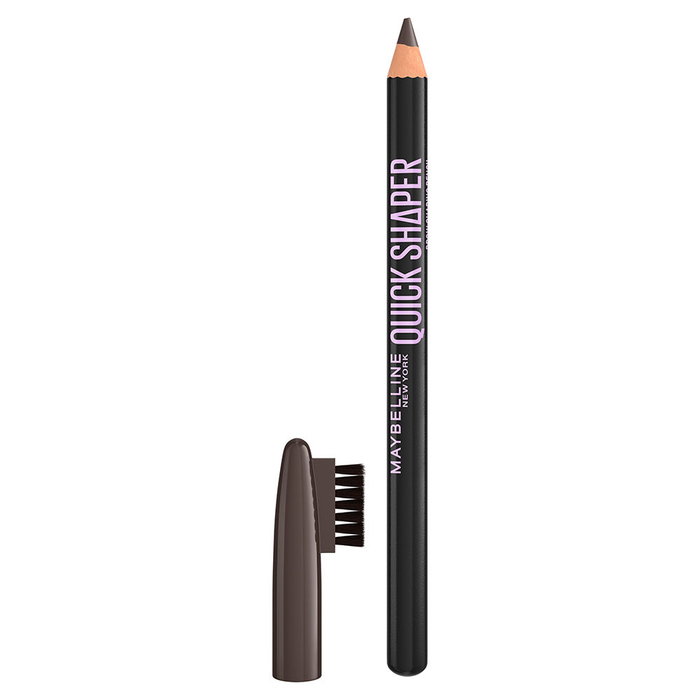 Maybelline Quick Shaper Lápiz de Cejas Difuminador de Cera, Color #06-Black Brown, 1 unidad