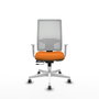 PIQUERAS Y CRESPO Silla de oficina Horna Naranja y Blanco