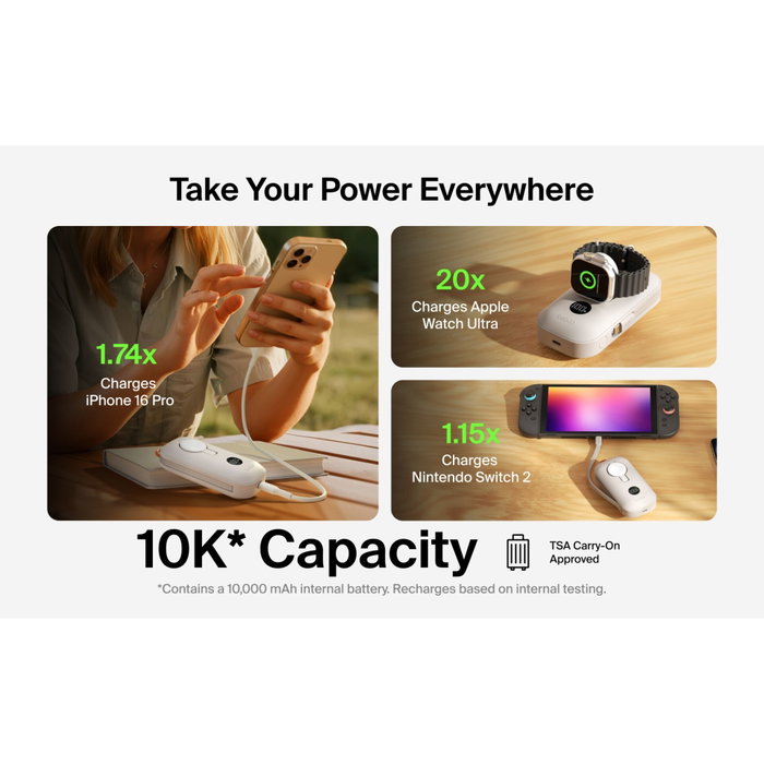 Belkin Power Bank 10.000 mAh 45W con cargador Apple Watch - Arena