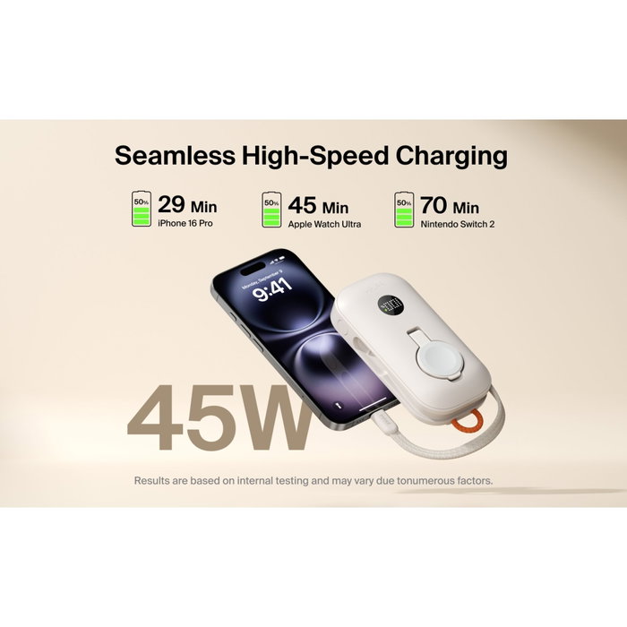 Belkin Power Bank 10.000 mAh 45W con cargador Apple Watch - Arena