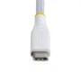 StarTech.com Cable USB-C a USB-C USB2CC3MNCBRWH, 3m, 60W PD 3A para Carga Rápida, USB 2.0 (480Mbps), Cubierta Nylon Trenzado, Blanco