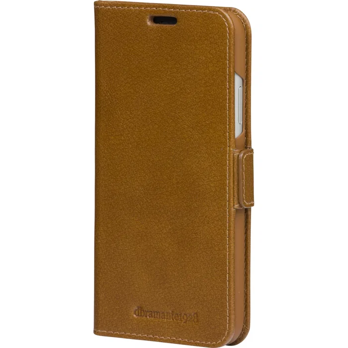 Dbramante1928 CPH Slim Funda cartera de cuero para Apple iPhone 11, bronceado, soporte sobremesa, bolsillo tarjetas