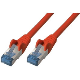 S-Impuls Patchkabel CAT6a RJ45 S/FTP PiMF 0,25m Rojo