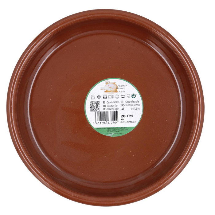 Cazuela Barro sin Asas Barro Profesional Raimundo 20 cm (24 Unidades)