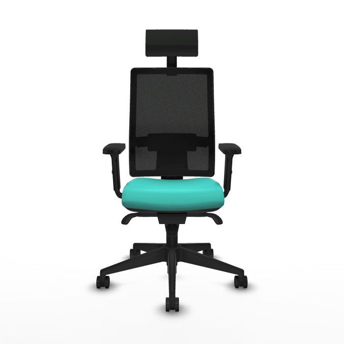 PIQUERAS Y CRESPO Silla de oficina Horna con mecanismo Sincro, Turquesa y Negro PIQUERAS Y CRESPO Silla de oficina Horna con mecanismo Sincro, Turquesa y Negro