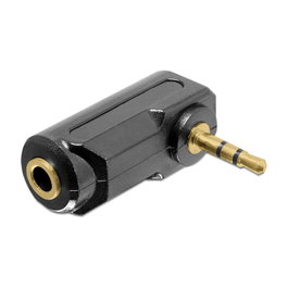 DeLOCK 65364 Adaptador de Audio Jack 3,5 mm de Macho a Hembra Angulado