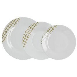 Quid Vajilla Porcelana Kansas 18 Piezas - Verde