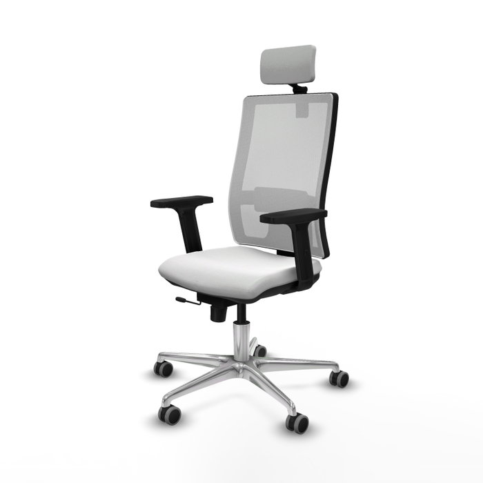 PIQUERAS Y CRESPO Silla de oficina Horna Blanca con mecanismo Sincro/Traslack