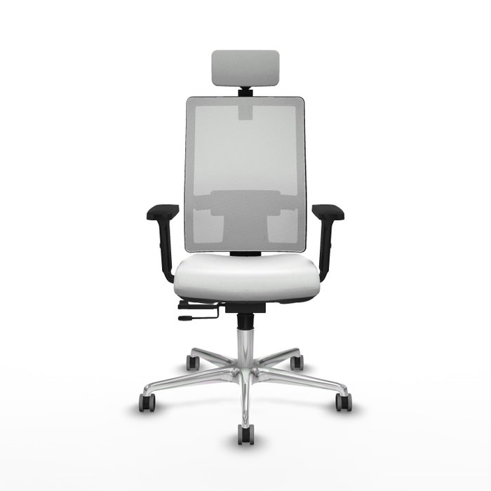 PIQUERAS Y CRESPO Silla de oficina Horna Blanca con mecanismo Sincro/Traslack