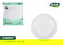 Algon Set 5 Platos Redondos Plástico Económico 25 cm (24 Unidades)