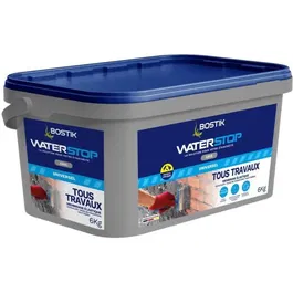 Bostik Waterstop Membrana Impermeabilizante para Reparación de Fugas Cubo 6 kg Gris