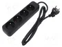 Lanberg Regleta de 4 tomas PL con cable de 1,5m, negra