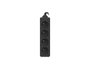 Lanberg Regleta de 4 tomas PL con cable de 1,5m, negra