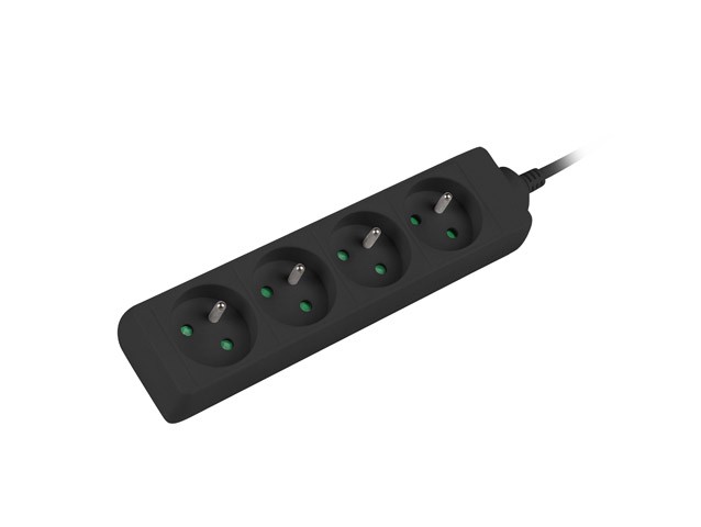 Lanberg Regleta de 4 tomas PL con cable de 1,5m, negra Lanberg Regleta de 4 tomas PL con cable de 1,5m, negra