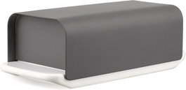 Alessi Mantequera Mattina BG04 DG Dark Grey Porcelana y Acero Inoxidable Diseño Estudio BIG-GAME