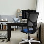 PIQUERAS Y CRESPO Silla de oficina Motilla con mecanismo Sincro/Traslack Azul y Marrón