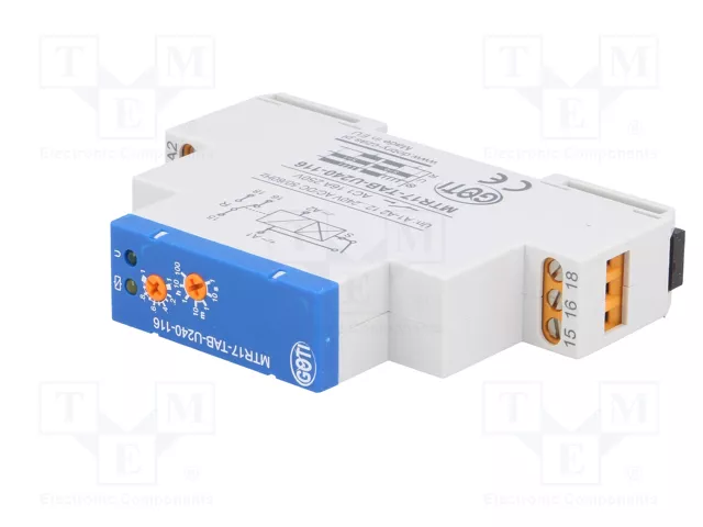 DOBRY CZAS MTR Relé de tiempo SPDT 1s÷100h 250VAC/16A