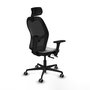 PIQUERAS Y CRESPO Silla de oficina Jorquera Gris claro/Negro con mecanismo Sincro/Traslack y brazos 3D