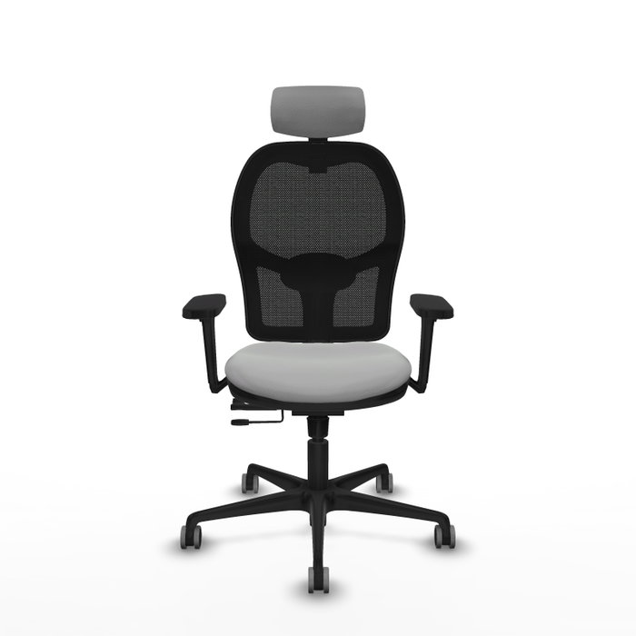 PIQUERAS Y CRESPO Silla de oficina Jorquera Gris claro/Negro con mecanismo Sincro/Traslack y brazos 3D PIQUERAS Y CRESPO Silla de oficina Jorquera Gris claro/Negro con mecanismo Sincro/Traslack y brazos 3D