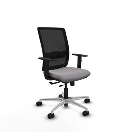PIQUERAS Y CRESPO Silla de oficina Haches con mecanismo Sincro/Traslack, Gris y Negro