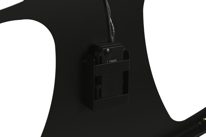 DKD Home Decor Decoración de Pared LED Metal Árbol Pájaros Negro