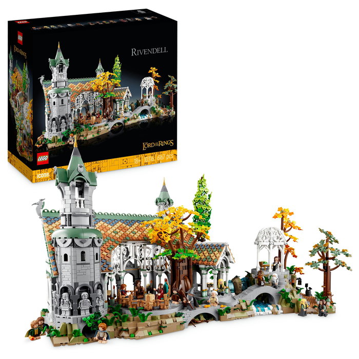 LEGO Icons El Señor de los Anillos: Rivendel 10316 - Juego de Construcción de 6167 Piezas para Adultos