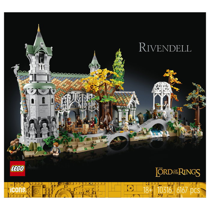 LEGO 10316 Icons El Señor de los Anillos Rivendel Juego de Construcción, 6167 Piezas