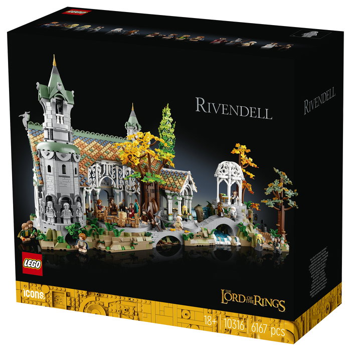 LEGO 10316 Icons El Señor de los Anillos Rivendel Juego de Construcción, 6167 Piezas